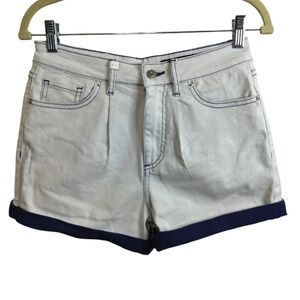 1998) Armani Exchange Denim Roll Up Shorts Blue Size 25